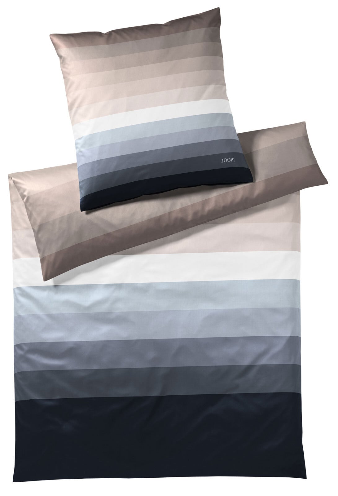 JOOP! Satin-Bettwäsche HORIZON 155 x 220 cm stone shades