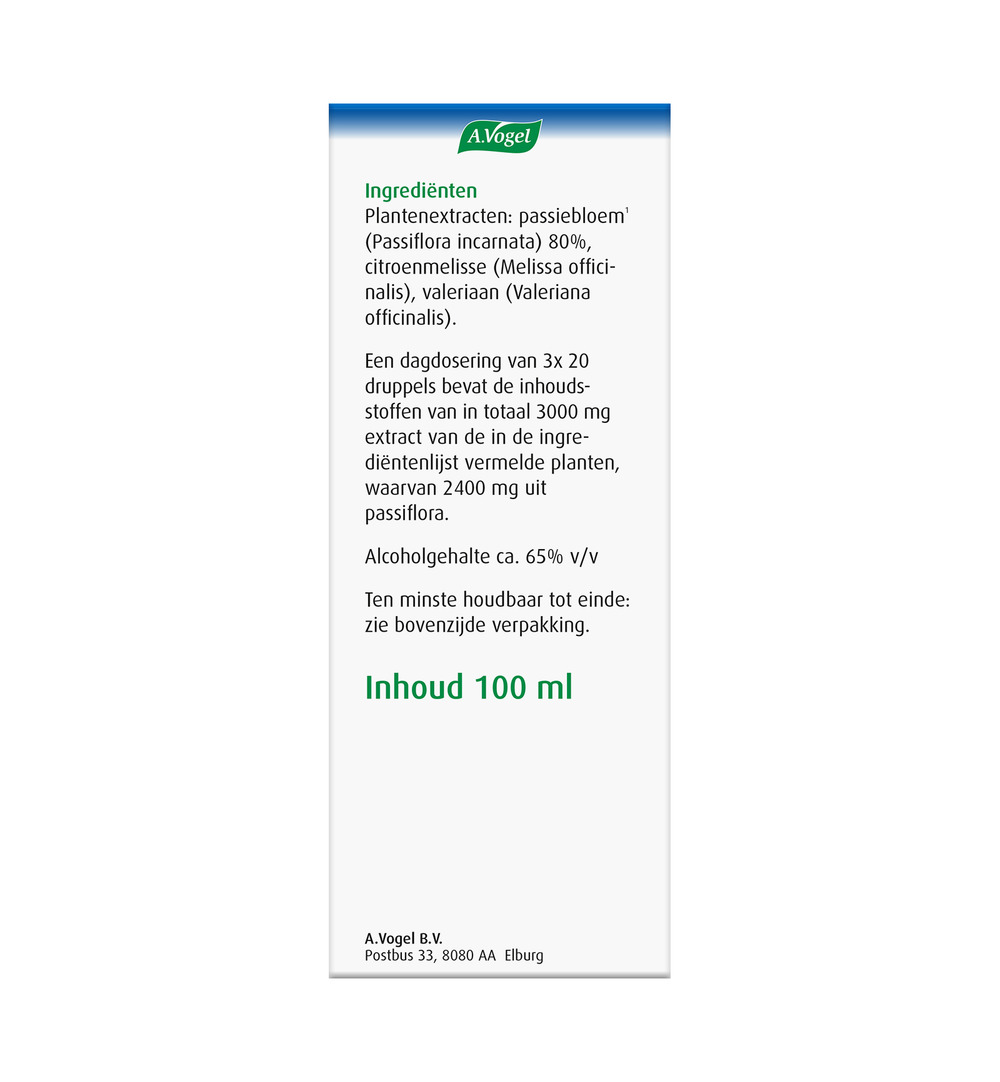 A.Vogel Passiflora rustgevende druppels (100 ml)