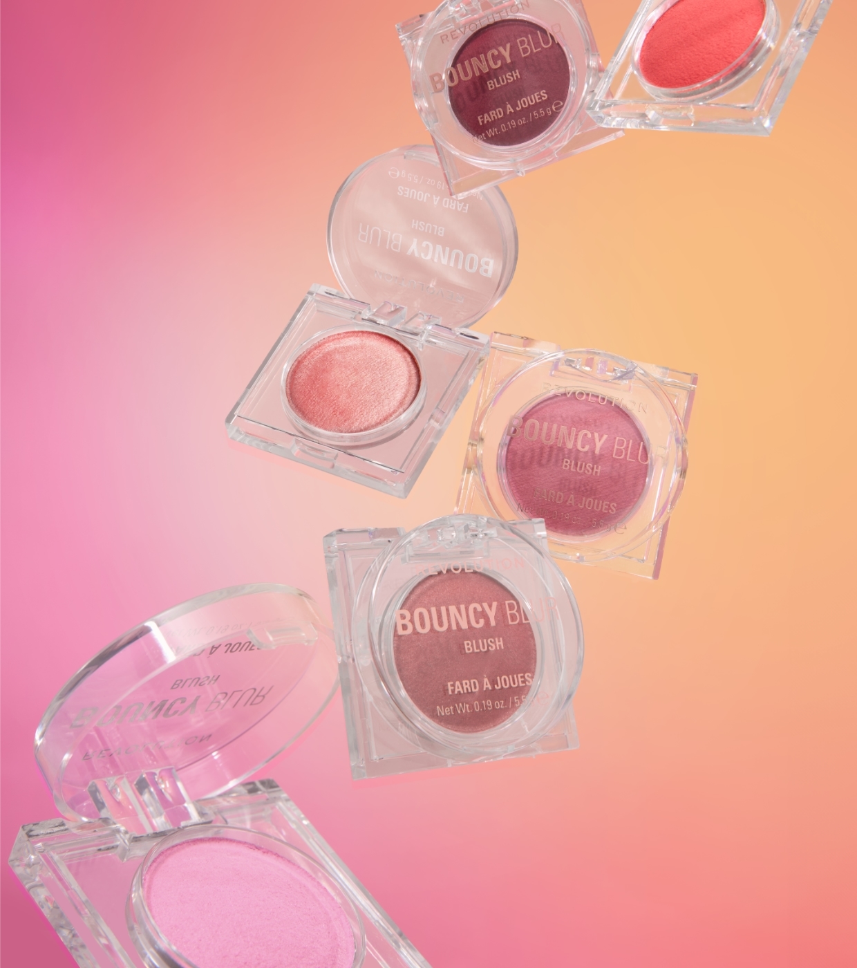 Makeup Revolution - Blush Cream to Powder Bouncy Blur - Light as a Cloud Peachy Pink
