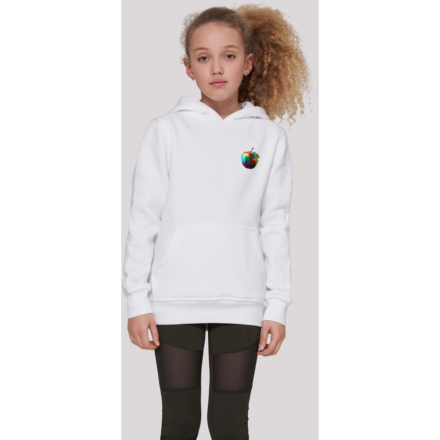 F4NT4STIC Hoodie Colorfood Collection - Rainbow Apple weiß