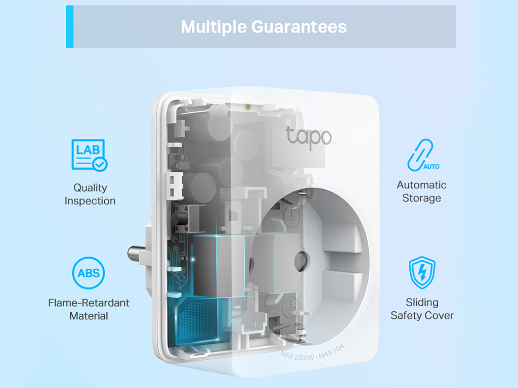 TOMADA SMART TP-LINK 2300W 10A TAPO-P100 PACK 2