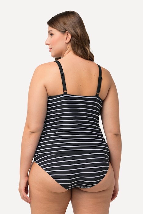 Bellieva-Tankini, Ringel, Raffung, verstellbare Träger