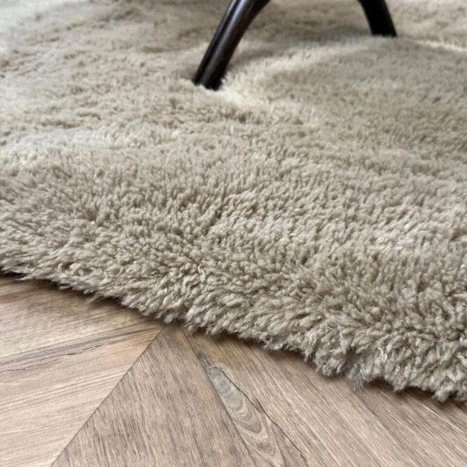 Interieur05 hoogpolig vloerkleed Furr bruin - 80 x 140 cm