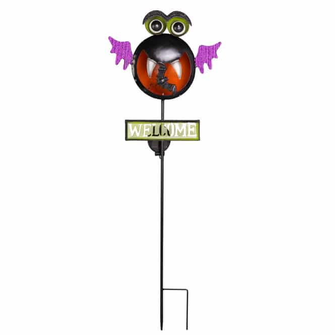 Pflanzenstecker Halloween - Fledermaus mit Solar LED - ca. 24 x 9 x 80,5 cm