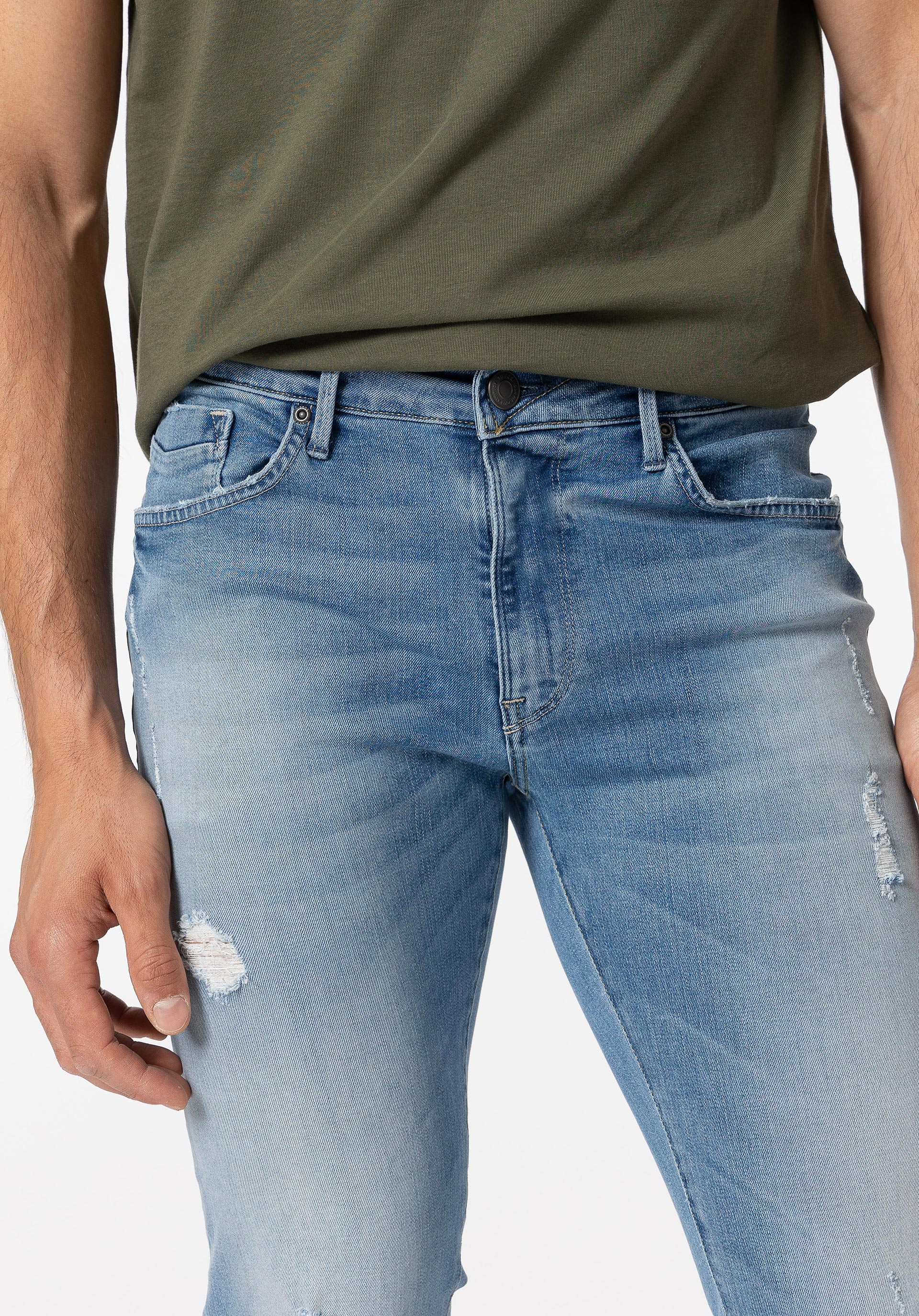 Jeans Liam Super Slim Fit com Rasgões