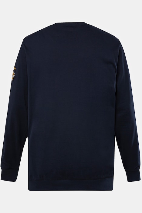 Langarmshirt, Bauchfit, Rundhals, bis 8 XL