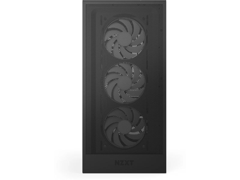 NZXT PC-Gehäuse H5 Flow Schwarz Kompaktes Mid-Tower-Gehäuse mit Seitenfenster