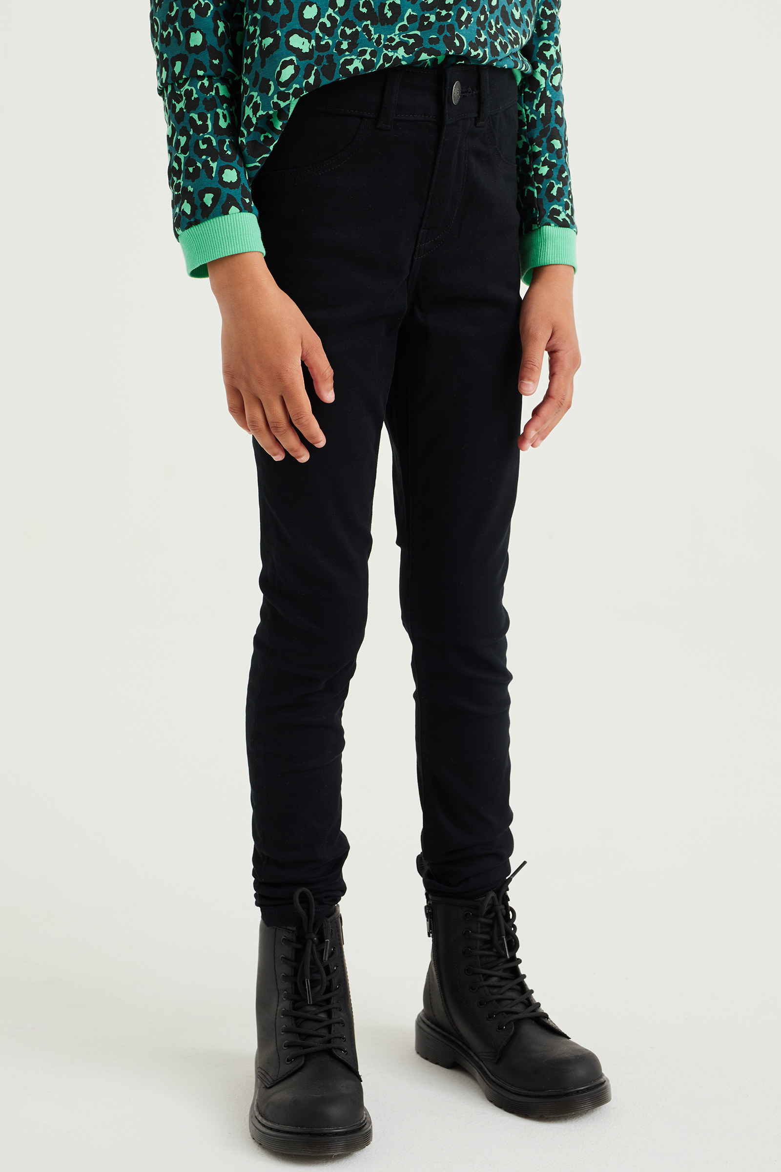 Meisjes super skinny jegging met stretch Blue Ridge Zwart