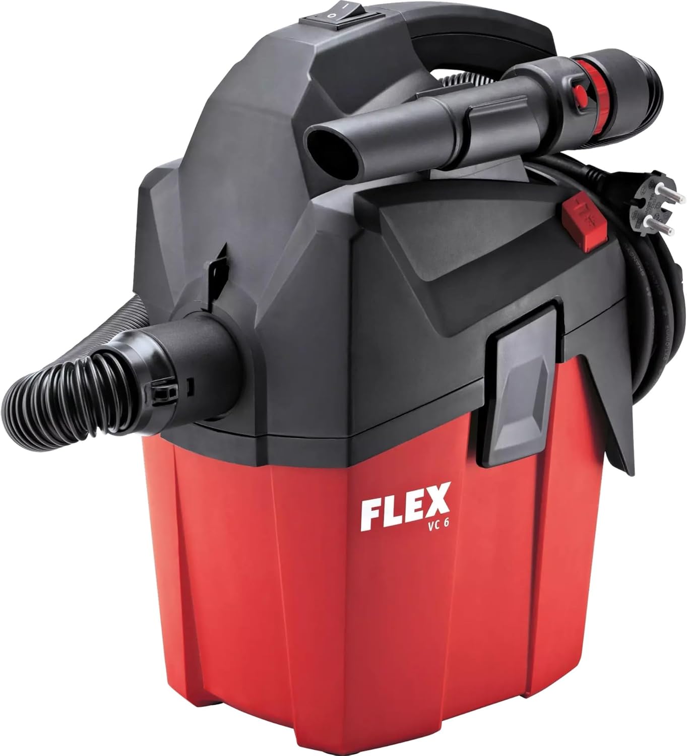 Flex Werkstattsauger VC 6 L MC (1200 Watt, kompakter Trockensauger mit Tragegurt, Behälter 6 l, Sauger inkl. Zubehör) 481513