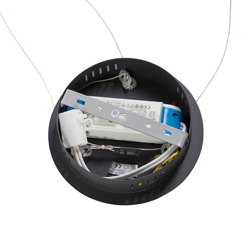Design hanglamp zwart 60 cm incl. LED 3-staps dimbaar - Anello