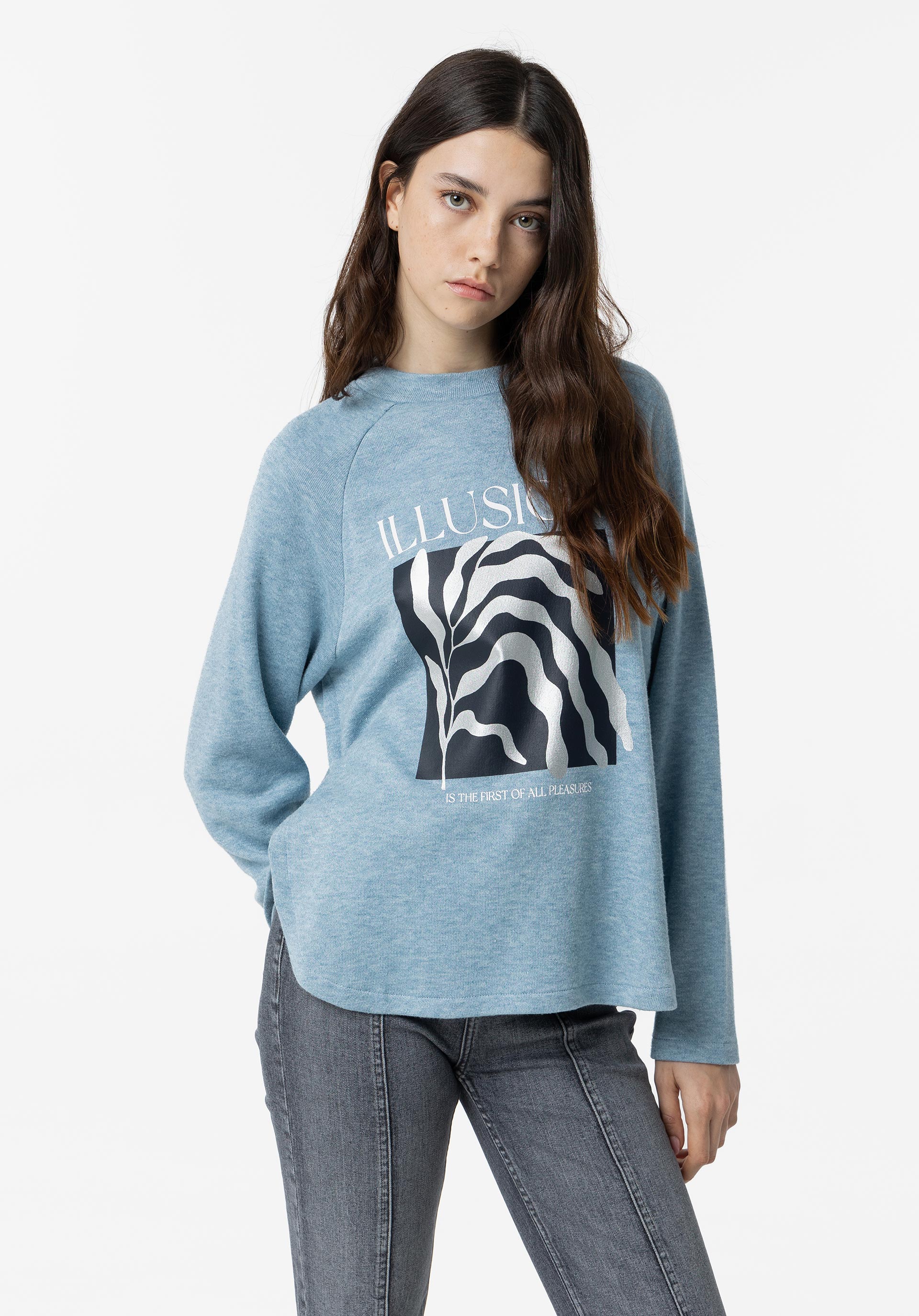 Sweatshirt com Estampado Frontal