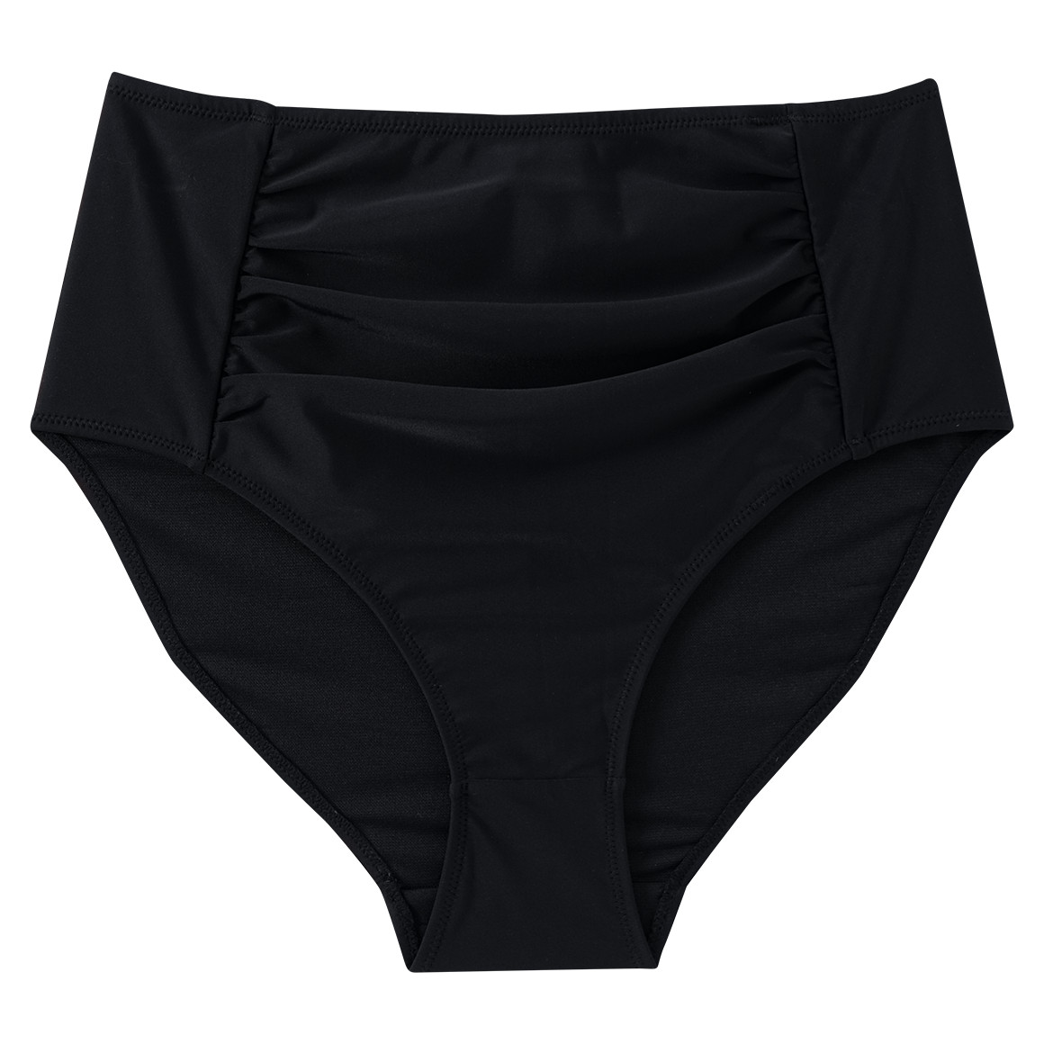 Gina Benotti Damen High-Waist-Bikinipanty mit Raffung schwarz