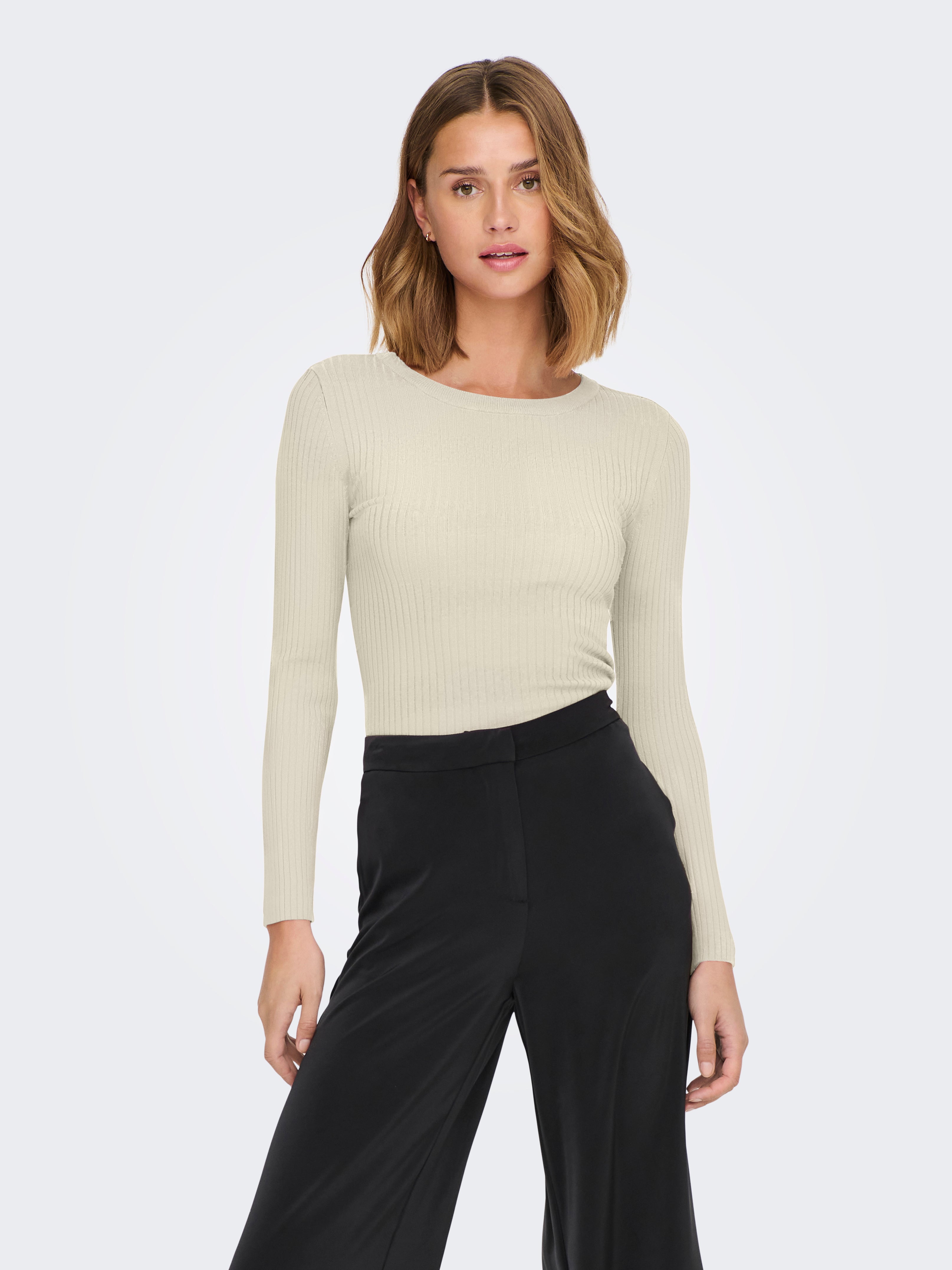 JDYPLUM Strickpullover Eggnog