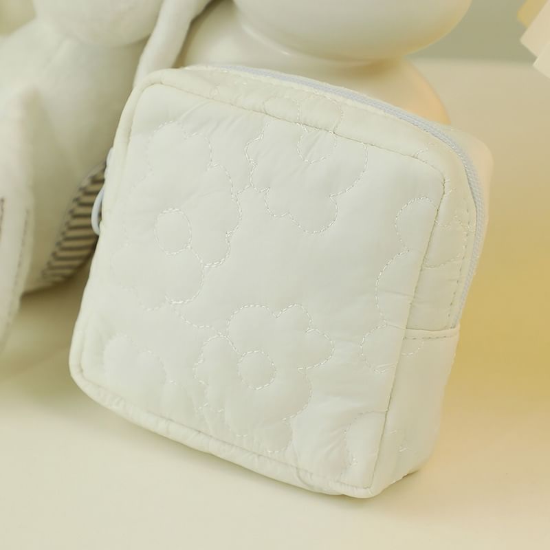 Home Simply - Toilettas met geborduurde bloemen