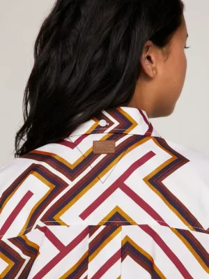 Vestido camisa Tommy x Pendleton Curve Valley Stripe TH Monogram