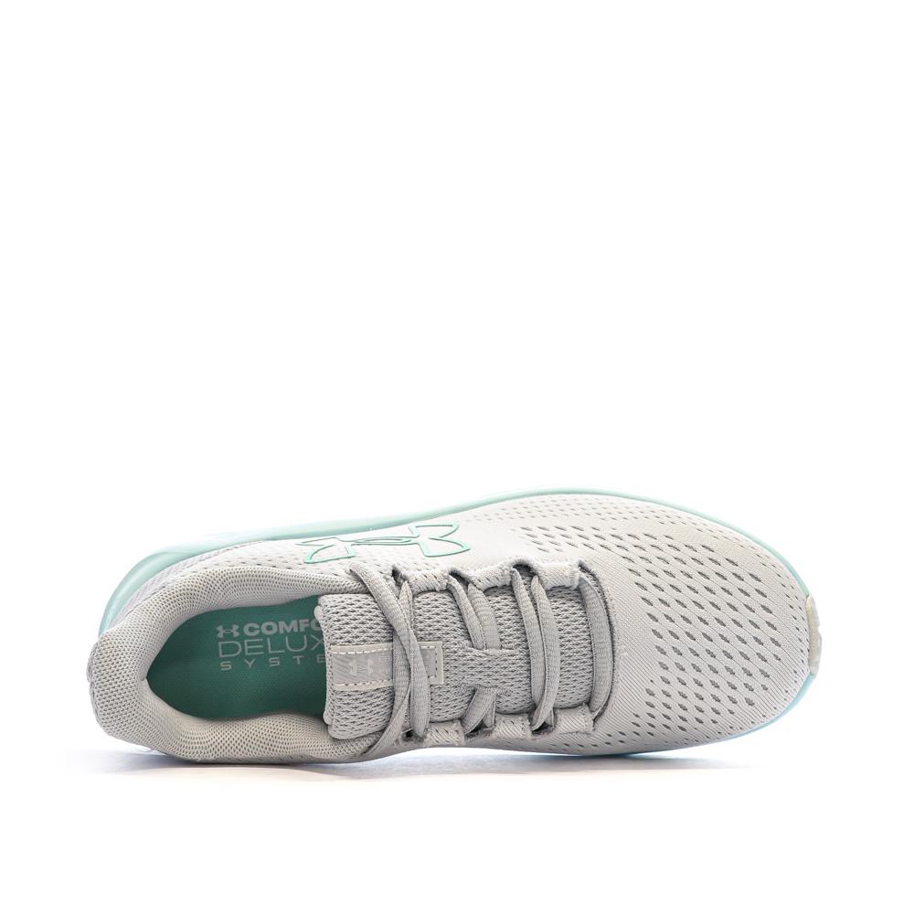Under Armour Chaussures de Running Grises/Bleu Femme Under Armour Charged Pursuit