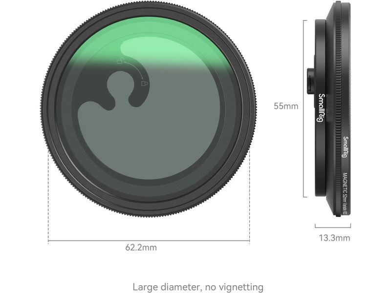 Smallrig MagEase Magnetischer VND-Filter ND2-ND32 mit Adapt Enthält zwei CPLs (ND2-ND32), die gestapelt und gedreht werden können