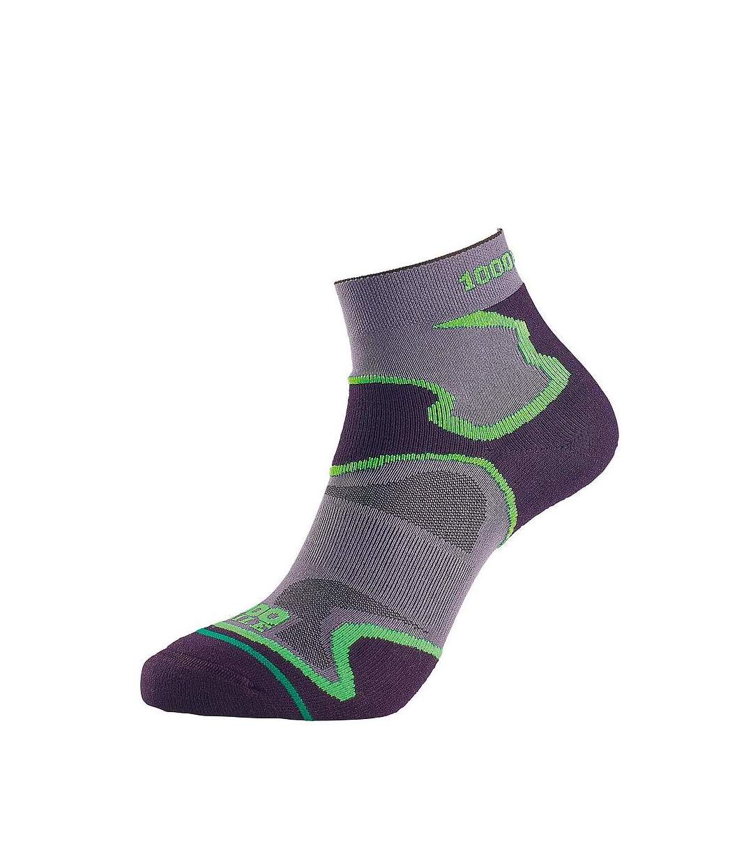1000 Mile - Chaussettes FUSION - Homme (Gris / Noir / Vert) - UTRD1063