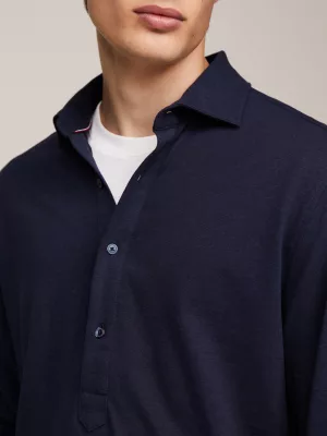 Camisa Popover Piquet de Corte Regular