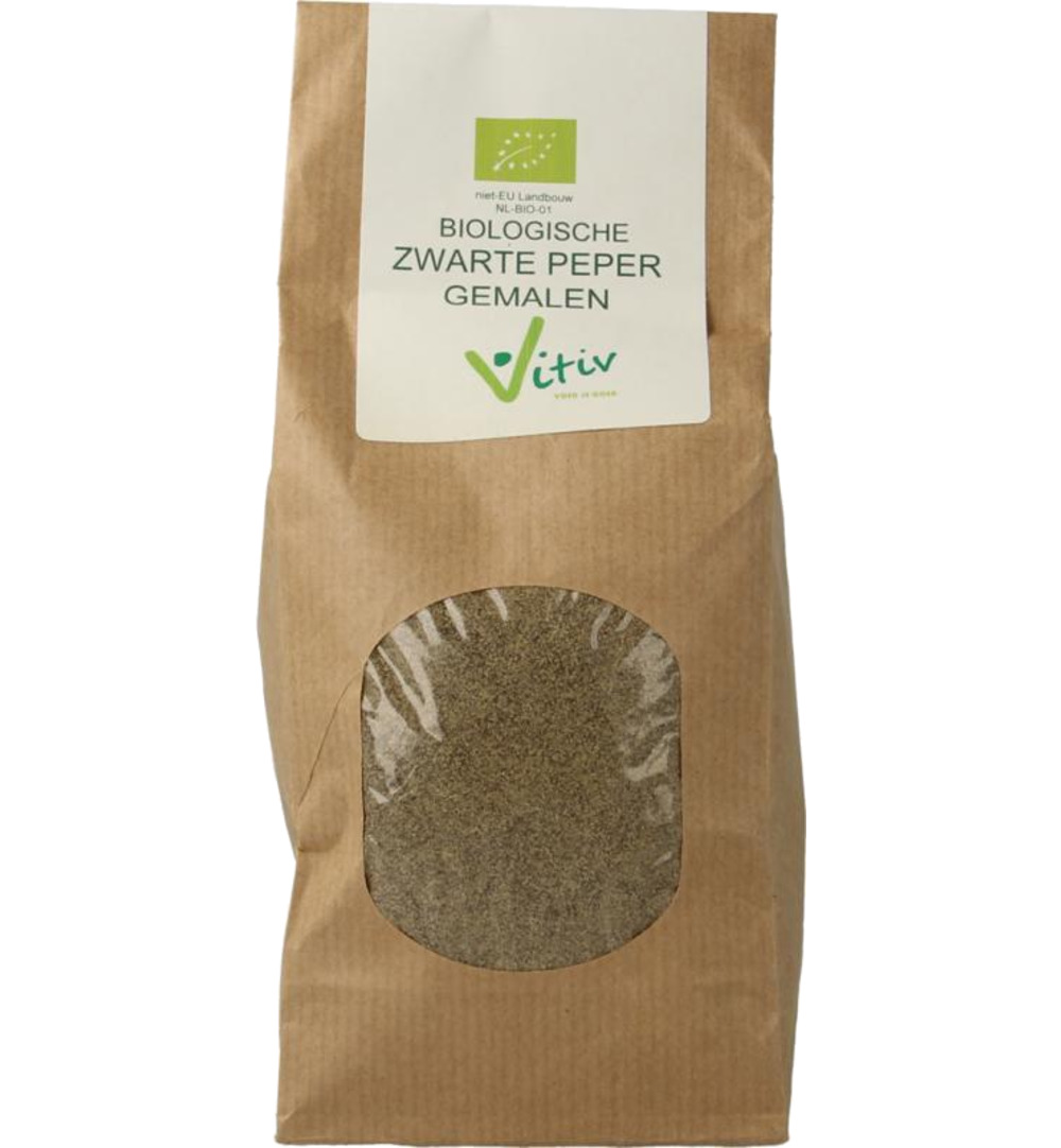 Vitiv Peper Gemalen Zwart Bio (250 gr)