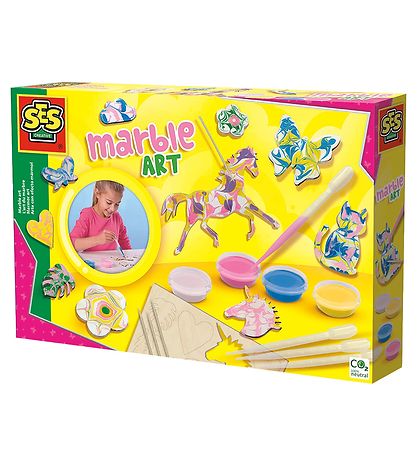 SES Creative Aktivitetss?t - Mal m. Marmorfarver - Dyr