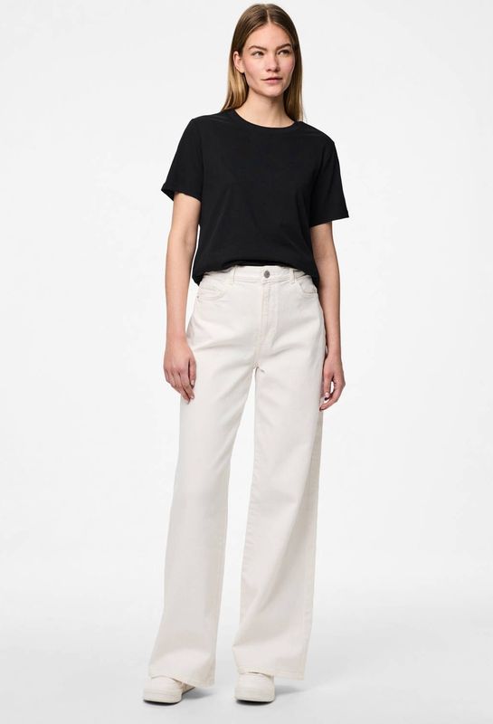 Jeans - Wide-Fit - High-Waist - Denim - Zakken - Riemlussen