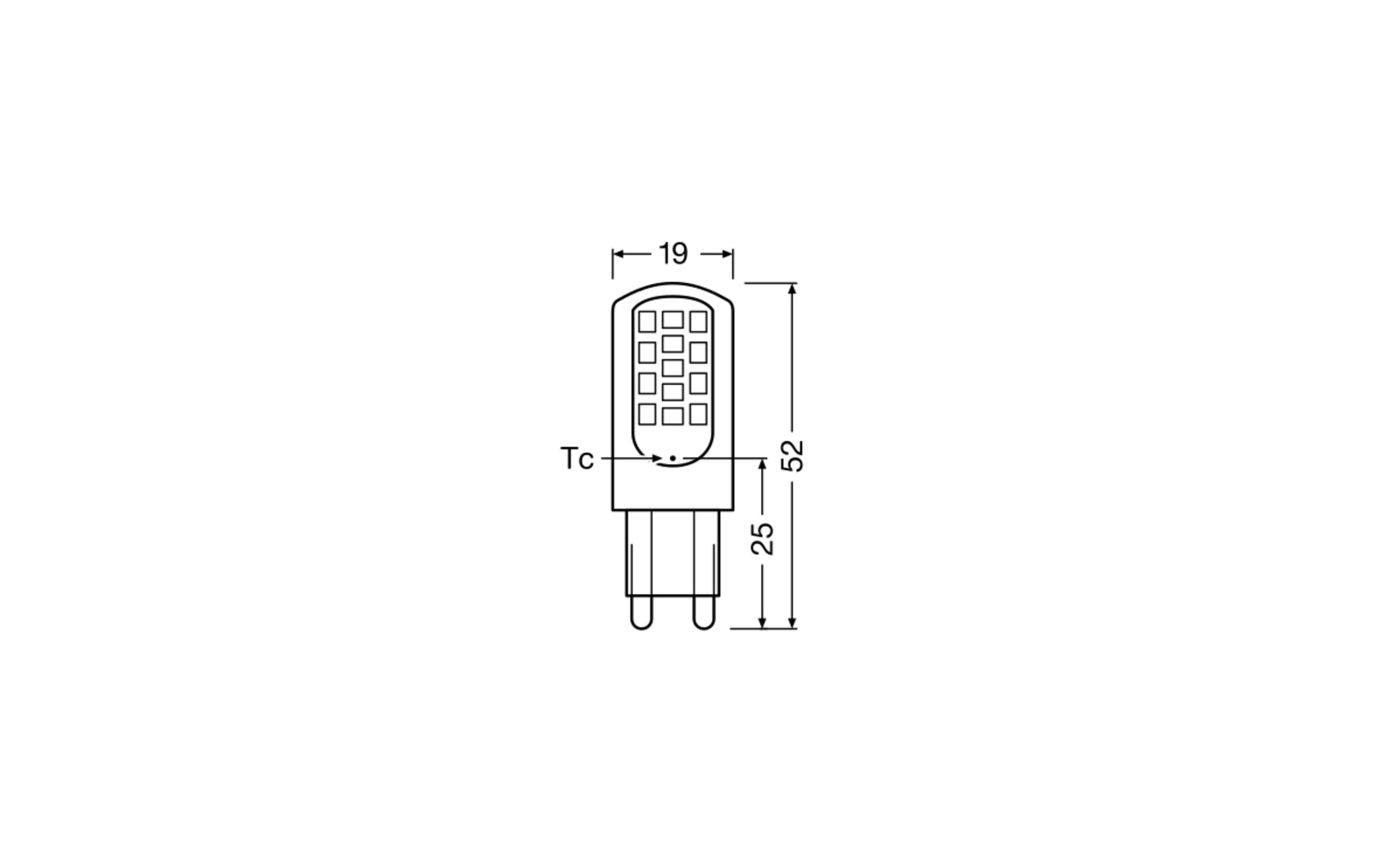 Lampe Star Pin 40, 3.8W, G9 WarmweissLED-Lampe mit Retrofit-Stecksockel G9
