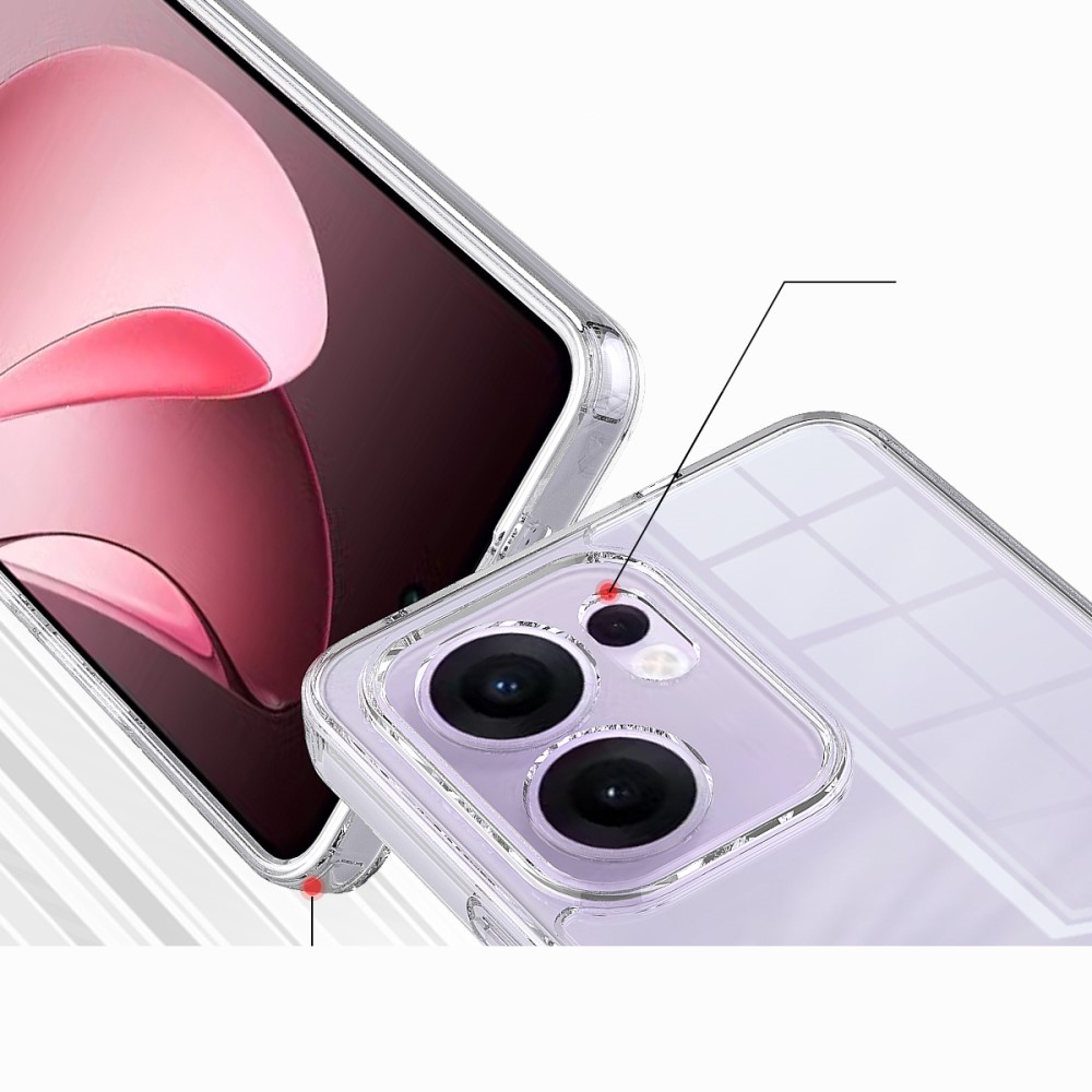 Oppo Reno13 F Hybrid Hülle TPU Bumper Acryl Rückseite - Transparent