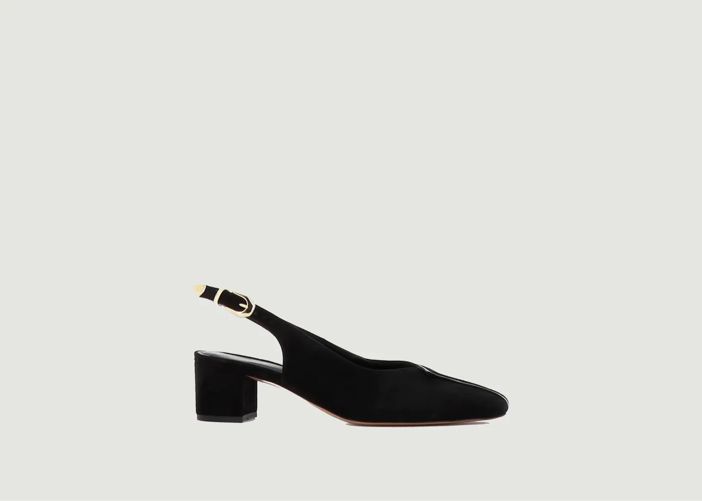 Slingbacks en chèvre velours Ziggy Socque