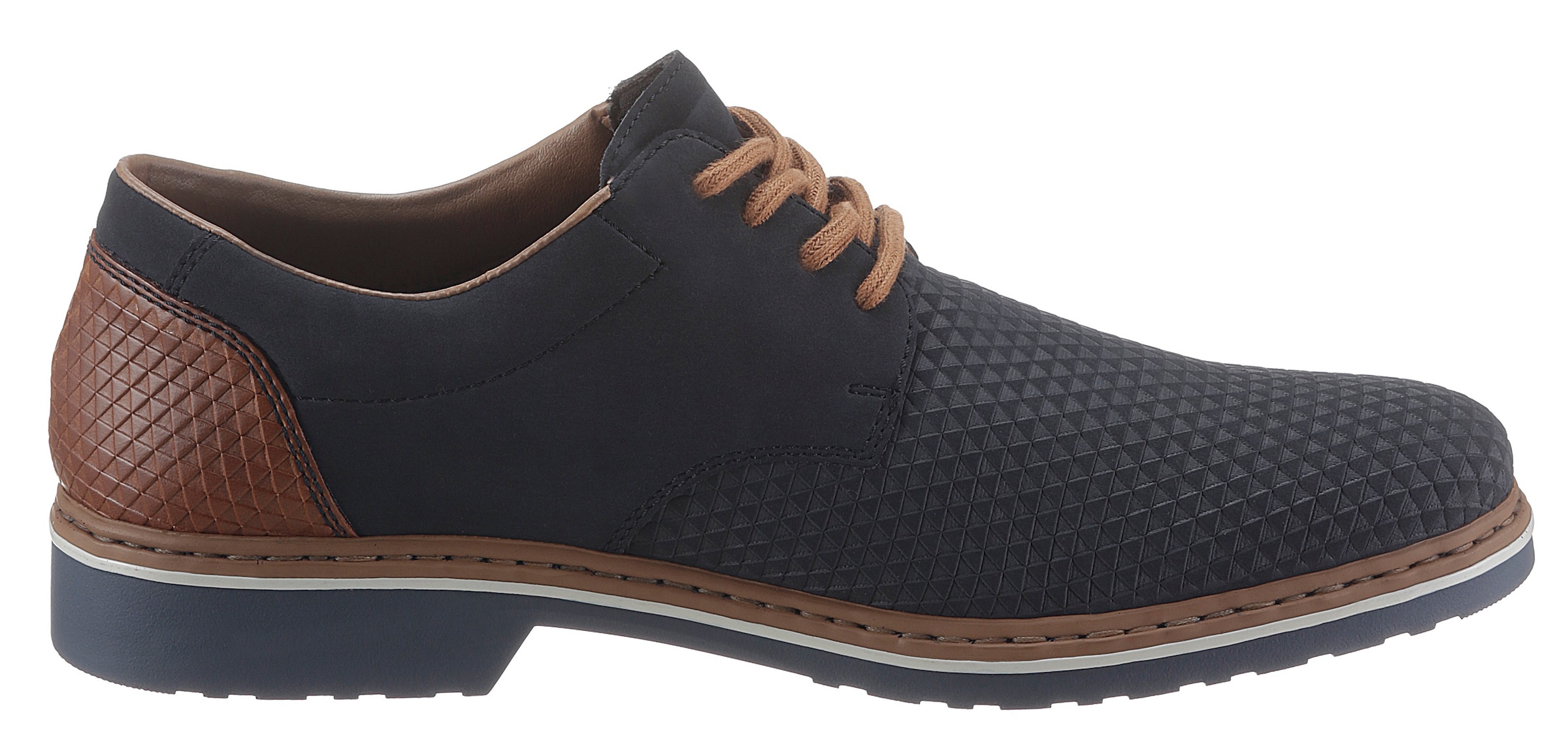 Rieker Schnürschuh  mit modischer Perforation, Freizeitschuh, Halbschuh, Schnürschuh
