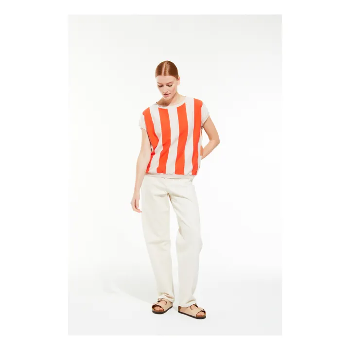 Mapoésie Top Maille Buren Marin | Orange