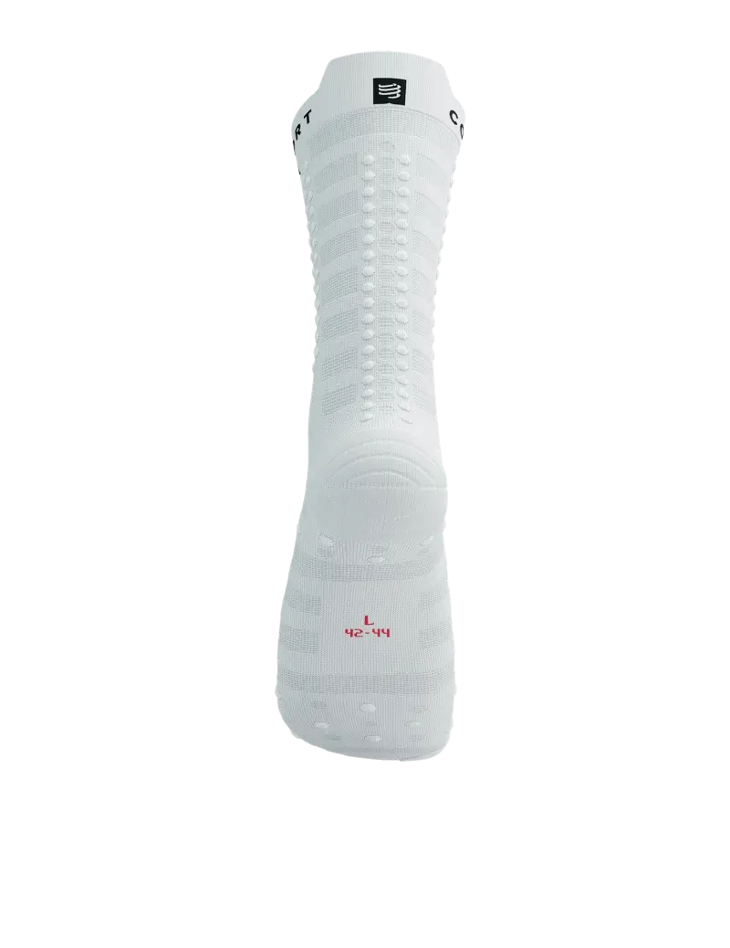 Compressport Aero Compressiesokken Wit/Fluo Rood