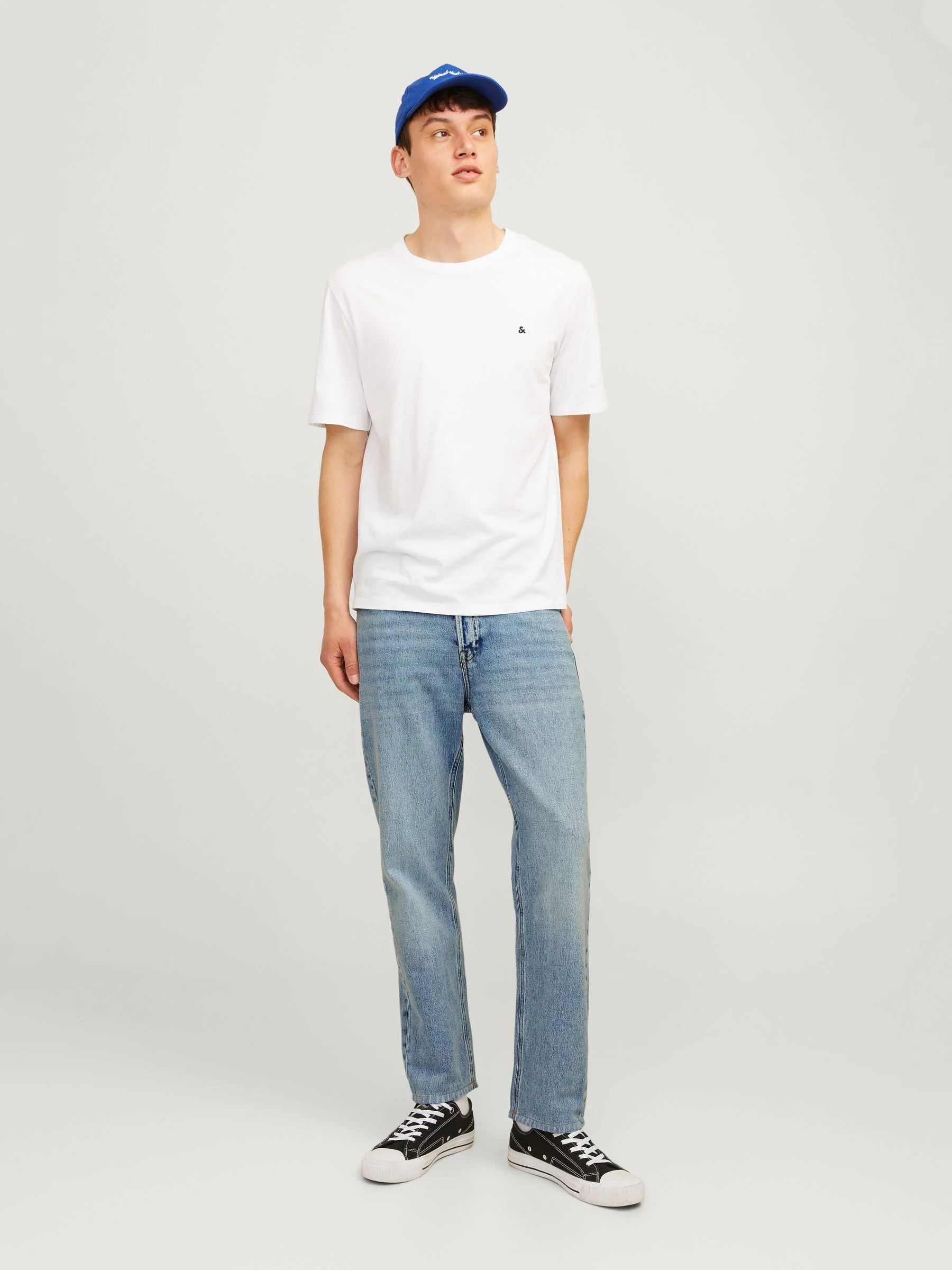Lichtblauw chroom - JACK & JONES Chris jeans met relaxte pasvorm