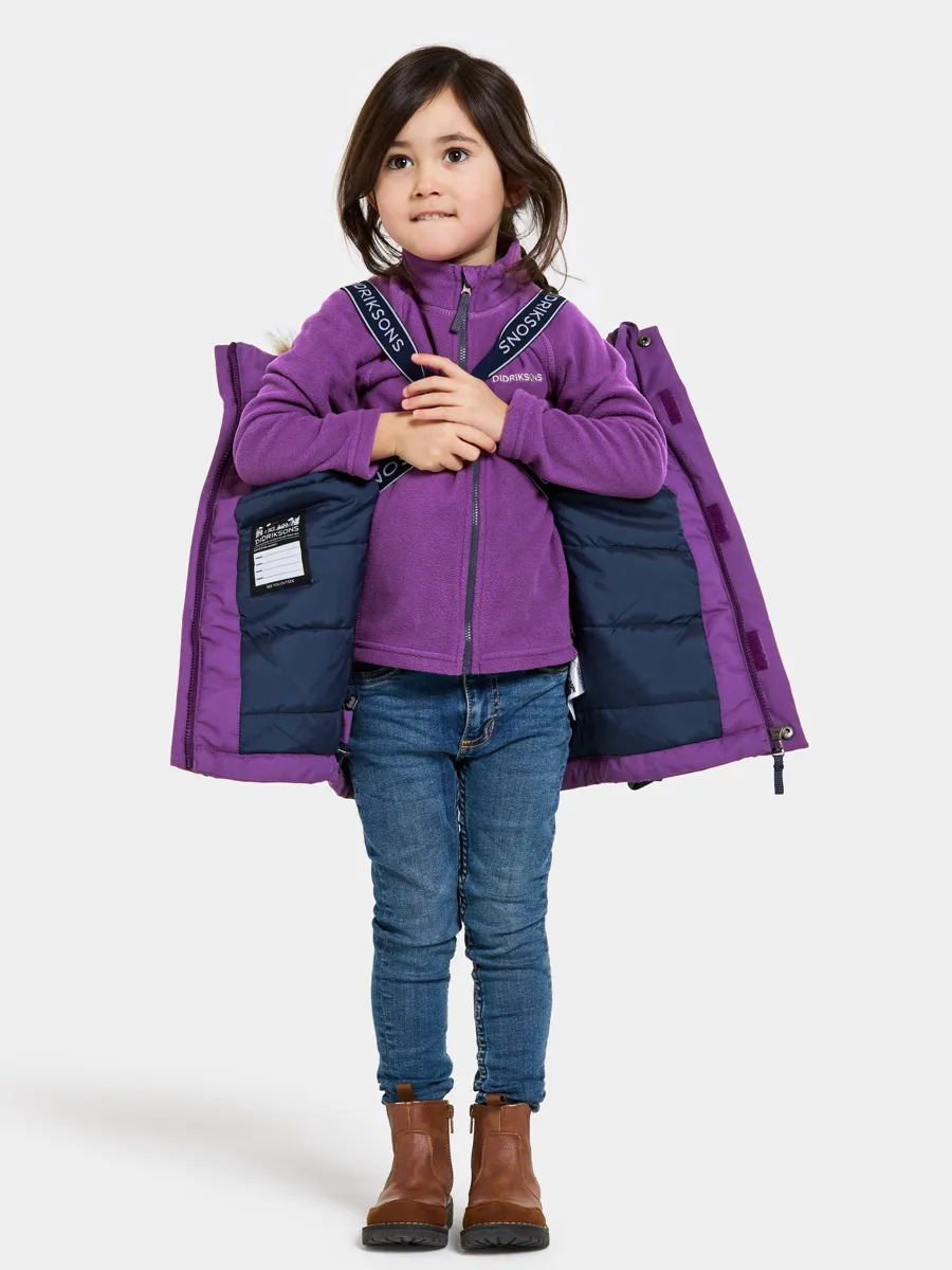 Didriksons Kids' Bjärven Parka 3 Royal Purple