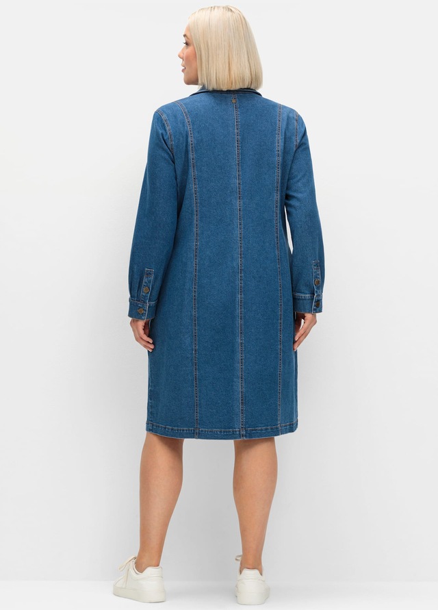 Sheego Jeanskleid »Jeanskleid« Eingrifftaschen