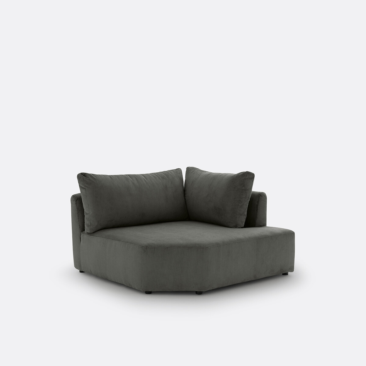 LA REDOUTE INTERIEURS<br>Sofá modular de canto em veludo cotelê, Monica