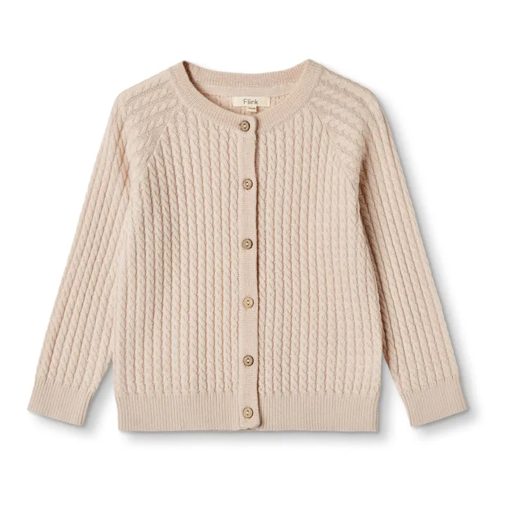 Fliink Cardigan Moon Laine Mérinos | Beige