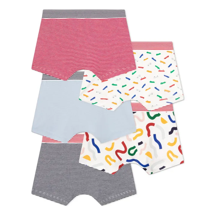 Petit Bateau Lot 5 Boxers Phosphorescents | Ecru