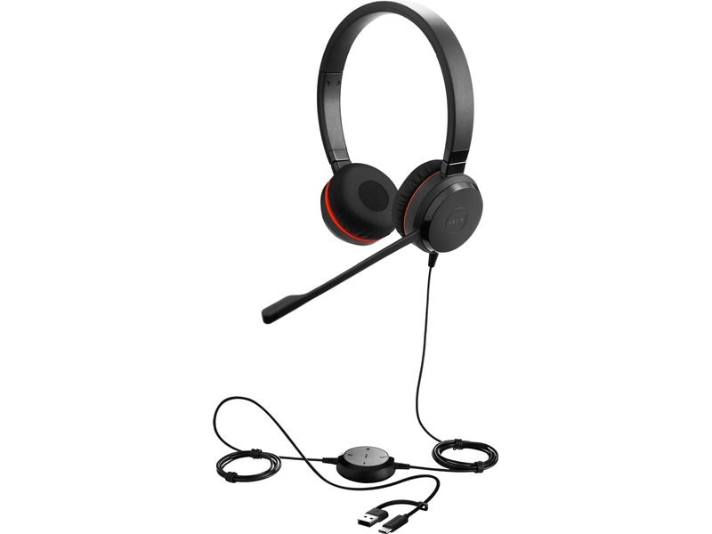 Jabra Headset Evolve 30 II Stereo MS USB C/A Professionelles Headset mit flexibler Konnektivität und hervorragendem Sound bei Gesprächen