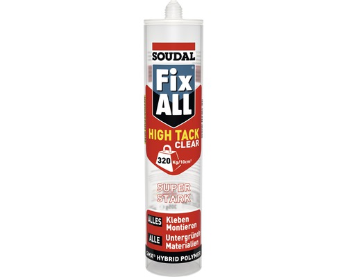 Soudal Fix ALL High Tack Clear montagelijm transparant 305 g