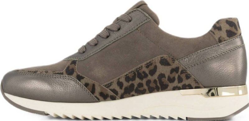 Medicus - Comfort - Leren Sneakers - Taupe/Panter