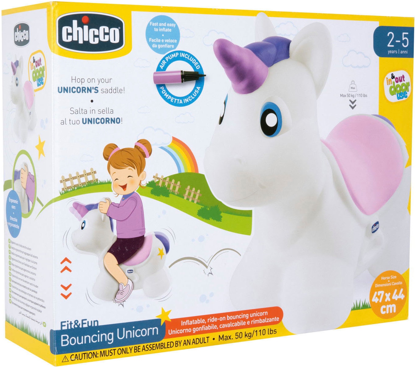 Chicco Hüpftier »Einhorn« inklusive Pumpe