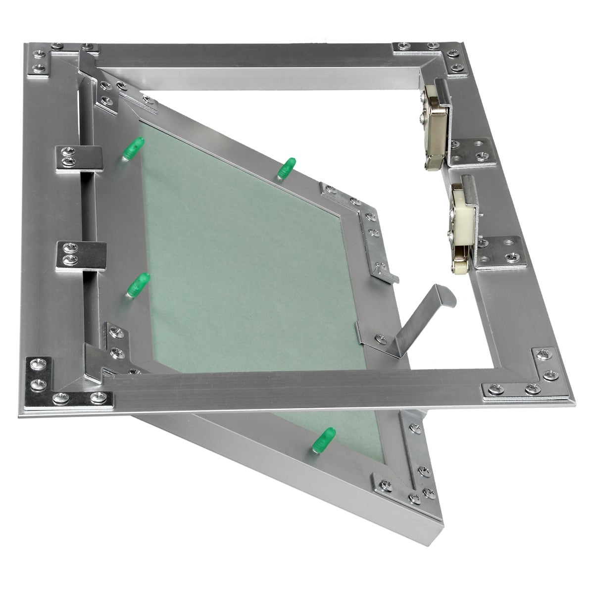 ECD Duitsland Toegangspaneel/Toegangsdeur met gipsplaatinzetstuk 200x300mm, 12,5mm gipsplaat, Aluminium frame, Toegangsdeur/Onderhoudsluik/Reinigingsluik/Onderhoudsopening, Geschikt voor vochtige ruimtes, Gipsplaatconstructie