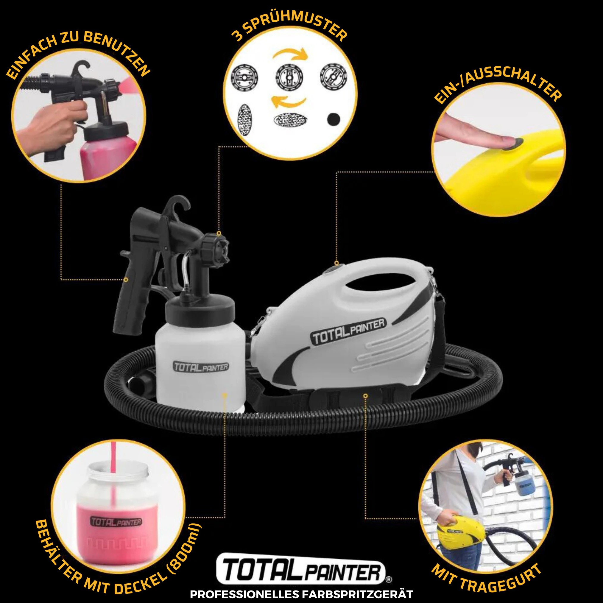 Best Direct® Farbsprühgerät - professionelles Farbsprühsystem Total Painter