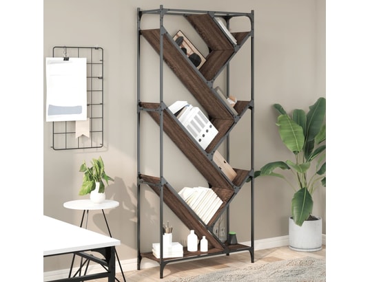 VIDAXL - Bibliothèque chêne marron 79x30x180 cm bois ingénierie et m...