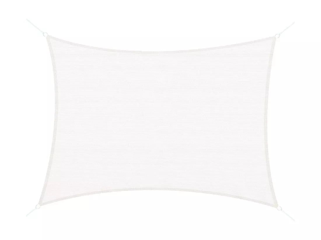 Voile d'ombrage rectangulaire 4 x 6 m toile solaire taud de soleil crème