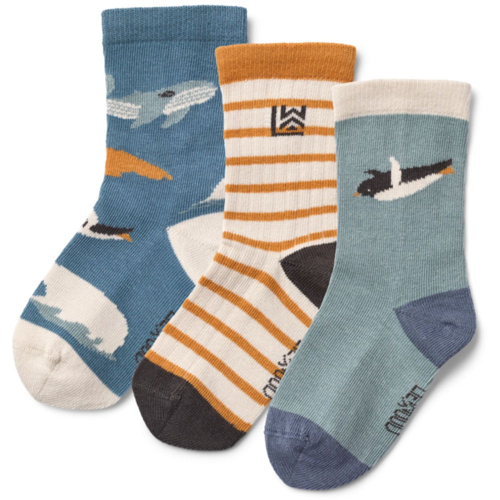 Køb LIEWOOD Arctic Sea / Ocean View Silas Strømper 3-Pak