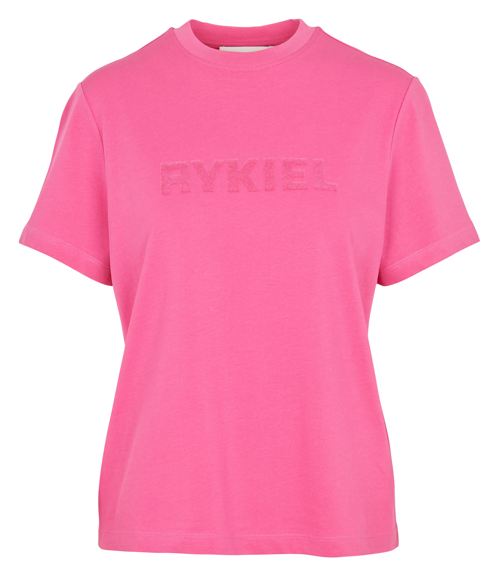Tee-shirt col rond en coton | Rose