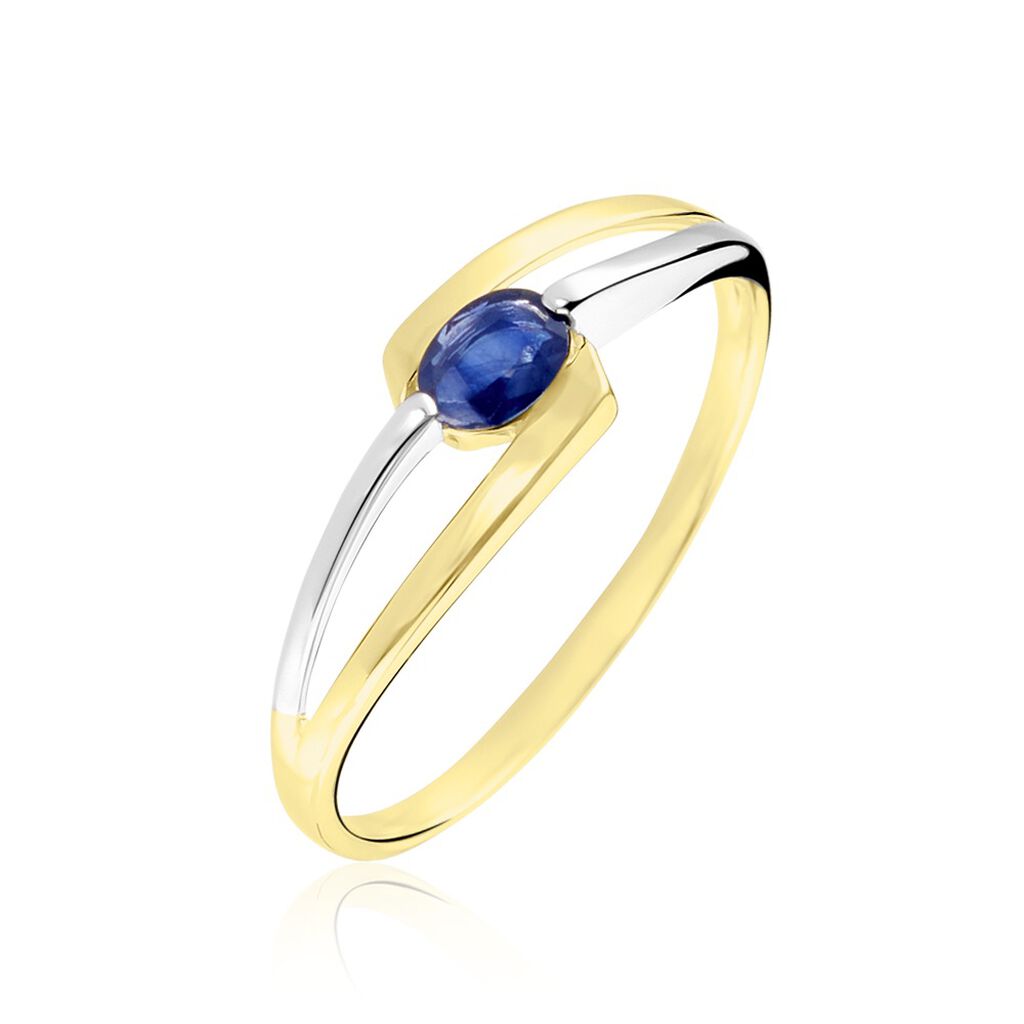 Bague Sylvene Or Bicolore Saphir