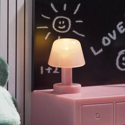 Lundby Teenage Room Set Dukkehustilbehør, Grønn/Rosa